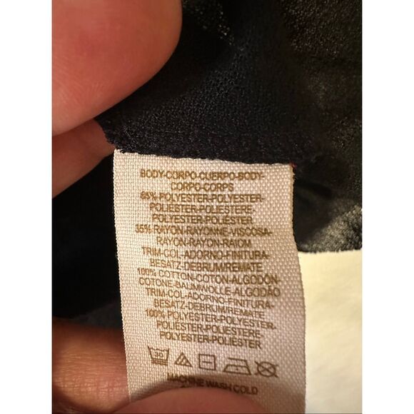 Free People Black Boho Crochet Velvet Trim Festival Crop Top Sleeveless Size M - Picture 7 of 7